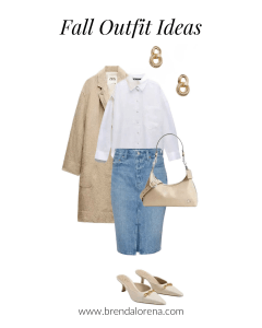 denim skirt outfit ideas