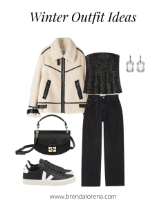shearling jacket outfit